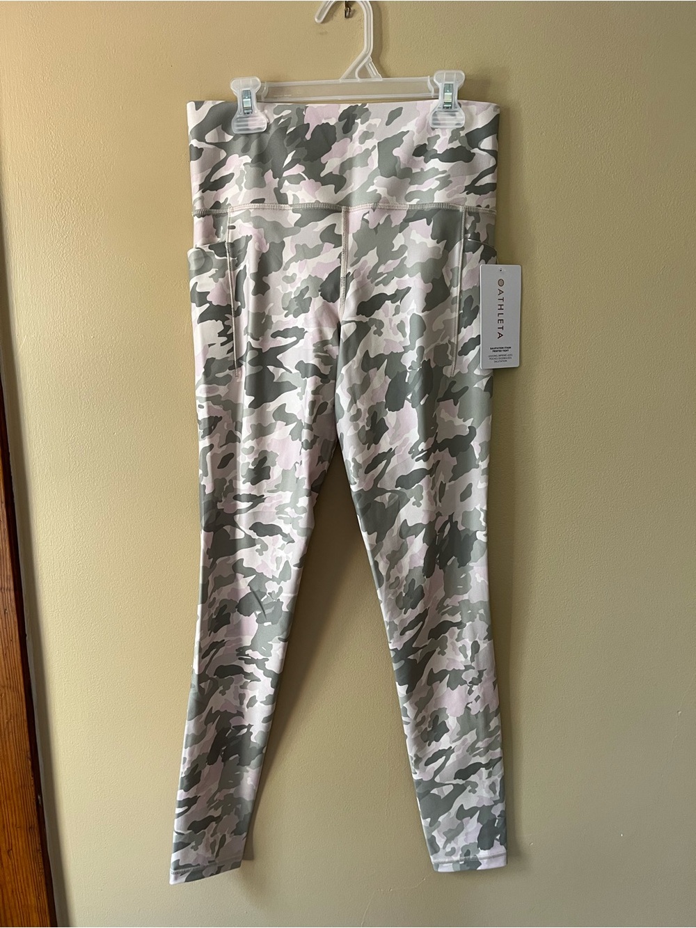 Athleta Salutation Stash Pocket II Pink & Green Camo Leggings - Tall